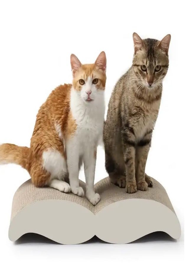 KittuPet Cat Scratcher Mustache Shape Cat Scratching Pad, Corrugated Cat Scratcher Cardboard for Indoor Cats, Kitten for Furniture Protection, Durable Texture, (Mustache Shape) (Brown, MB-18) - Image 4